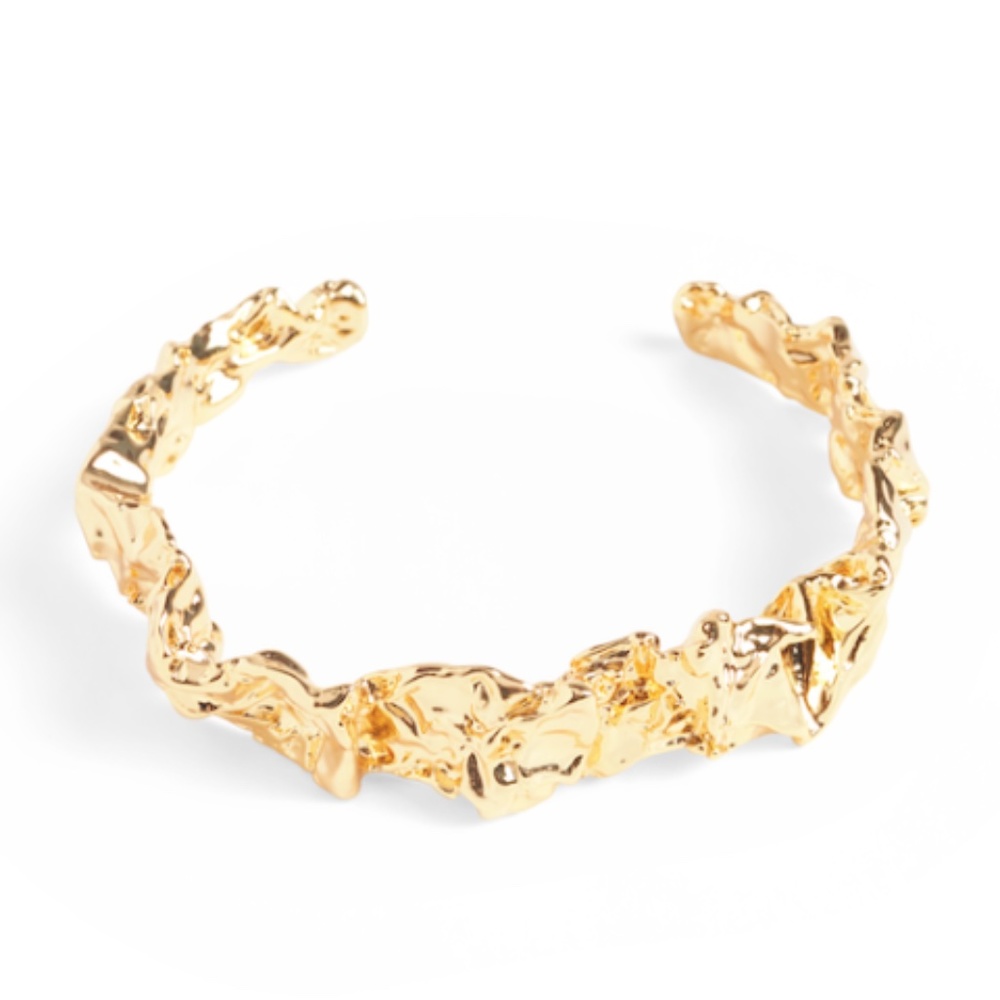AMBER SCEATS 24k Gold Cuff Bracelet